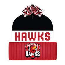 Load image into Gallery viewer, MONCTON HAWKS VINTAGE POM HOCKEY TOQUE
